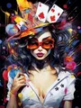 Peinture diamant portrait femme noire 30 cm – Couleur 557