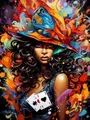 Peinture diamant portrait femme noire 30 cm – Couleur 558