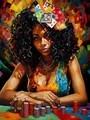 Peinture diamant portrait femme noire 30 cm – Couleur 559