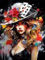 Peinture diamant portrait femme noire 30 cm – Couleur 560