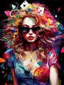Peinture diamant portrait femme noire 30 cm – Couleur 561