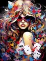 Peinture diamant portrait femme noire 30 cm – Couleur 563