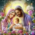 Peinture diamant portrait Jésus 20 à 50 cm carré ou rond – Couleur 5316