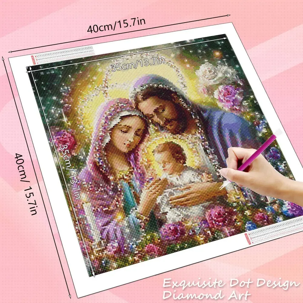 Peinture diamant portrait Jésus 20 à 50 cm carré ou rond