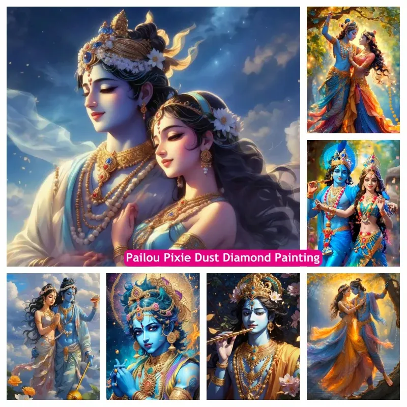 Peinture diamant Radha Krishna 15 à 40 cm