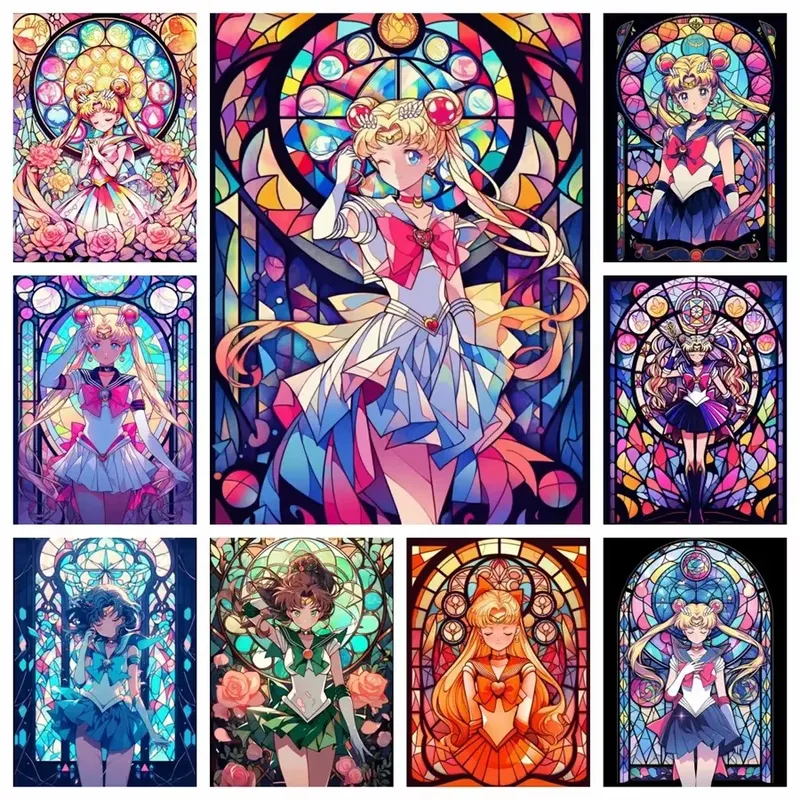 Peinture diamant Sailor Moon 20x30 à 50x70 cm