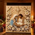 Peinture diamant Sainte Famille anges 25x25 cm – 2