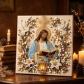 Peinture diamant Sainte Famille anges 25x25 cm – 3