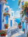 Peinture diamant Santorin Mykonos 20 à 70 cm – Couleur Bourgogne (04)