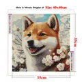 Peinture diamant Shiba Inu portrait rond ou carré 25x25 à 45x45 cm – 2
