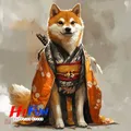 Peinture diamant Shiba Inu portrait rond ou carré 25x25 à 45x45 cm – Color Bourgogne