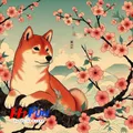 Peinture diamant Shiba Inu portrait rond ou carré 25x25 à 45x45 cm – Color Bleu marine