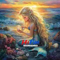 Peinture diamant sirène fantaisie 20 à 70 cm – Color Bleu