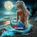 Peinture diamant sirène fantaisie 20 à 70 cm – Color Bleu marine