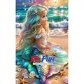 Peinture diamant sirène fantaisie 20 à 70 cm – Color jaune clair