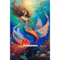 Peinture diamant sirène fantaisie 20 à 70 cm – Color Orange