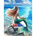 Peinture diamant sirène fantaisie 20 à 70 cm – Color prune