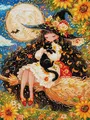 Peinture diamant sorcière chat noir – Color DP993ABS-45x60