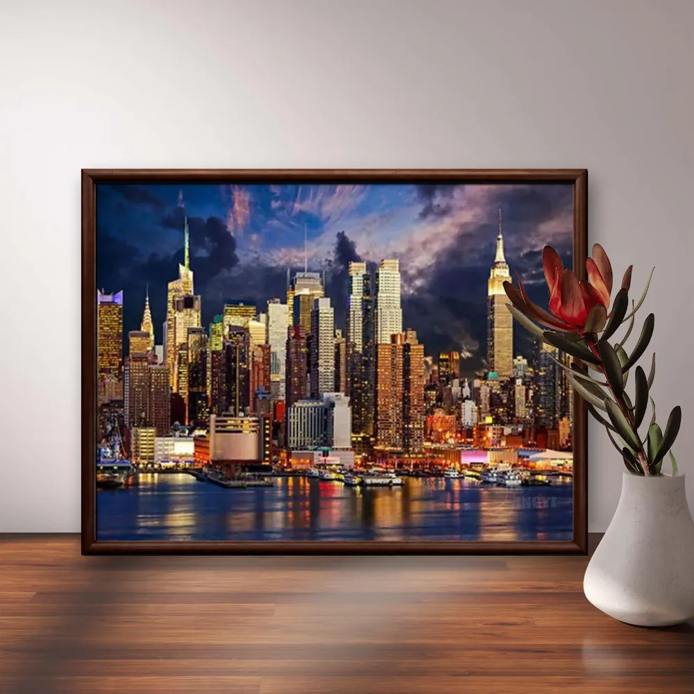 Peinture diamant Statue Liberté New York 30x20 à 70x50 cm