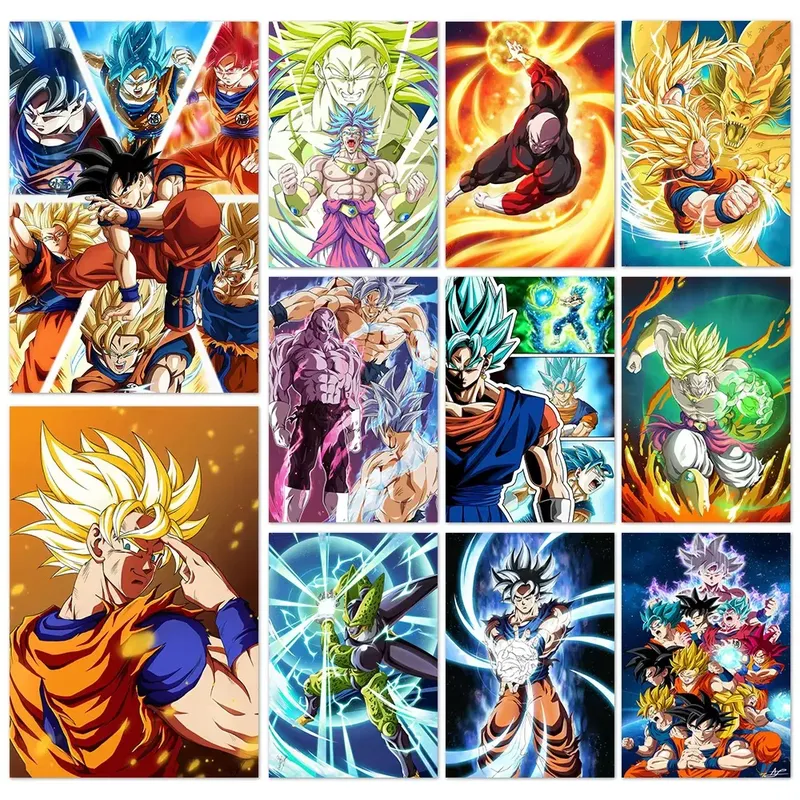Peinture diamant Super Saiyan Goku 20x30 à 50x70 cm