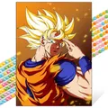 Peinture diamant Super Saiyan Goku 20x30 à 50x70 cm – Couleur Bleu (A8)