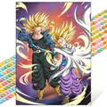 Peinture diamant Super Saiyan Goku 20x30 à 50x70 cm – Couleur Bleu marine (A9)