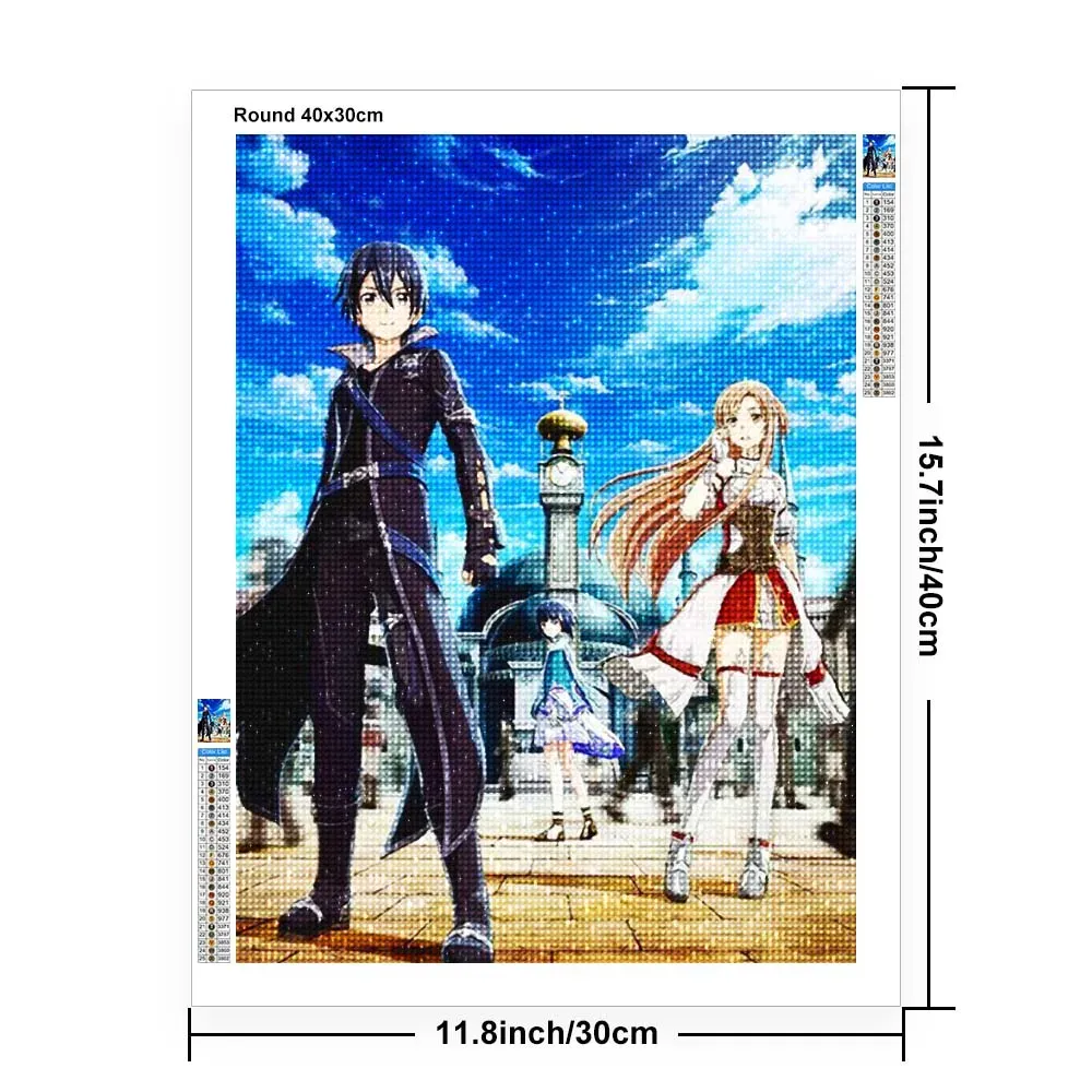 Peinture diamant Sword Art Online 40x30 à 70x50 cm