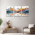 Peinture diamant triptyque paysage abstrait 20x25 à 35x45 cm – 1