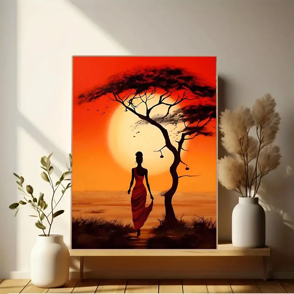 Peinture diamant vie africaine 20 à 50 cm