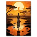 Peinture diamant vie africaine 20 à 50 cm – Couleur WE3694
