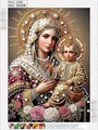 Peinture diamant Vierge Marie 30 x 40 cm – 6