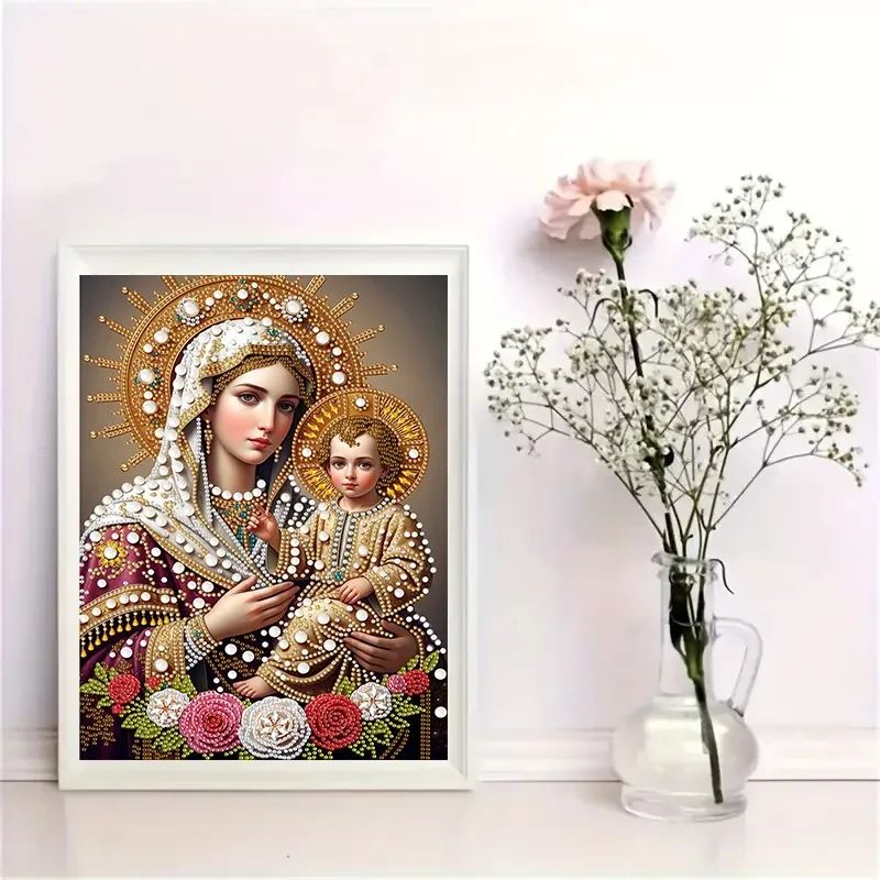 Peinture diamant Vierge Marie 30 x 40 cm