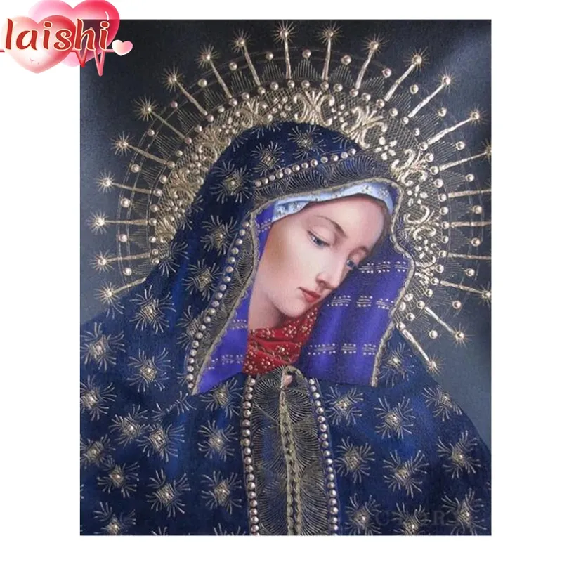 Peinture diamant Vierge ronde 20 à 65 cm
