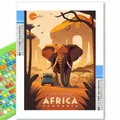 Peinture diamant villes du monde 20x30 à 40x50 cm – Couleur kaki foncé (XI-2997)