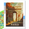 Peinture diamant villes du monde 20x30 à 40x50 cm – Couleur prune (XI-2994)