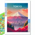 Peinture diamant villes du monde 20x30 à 40x50 cm – Couleur vert clair (XI-2989)