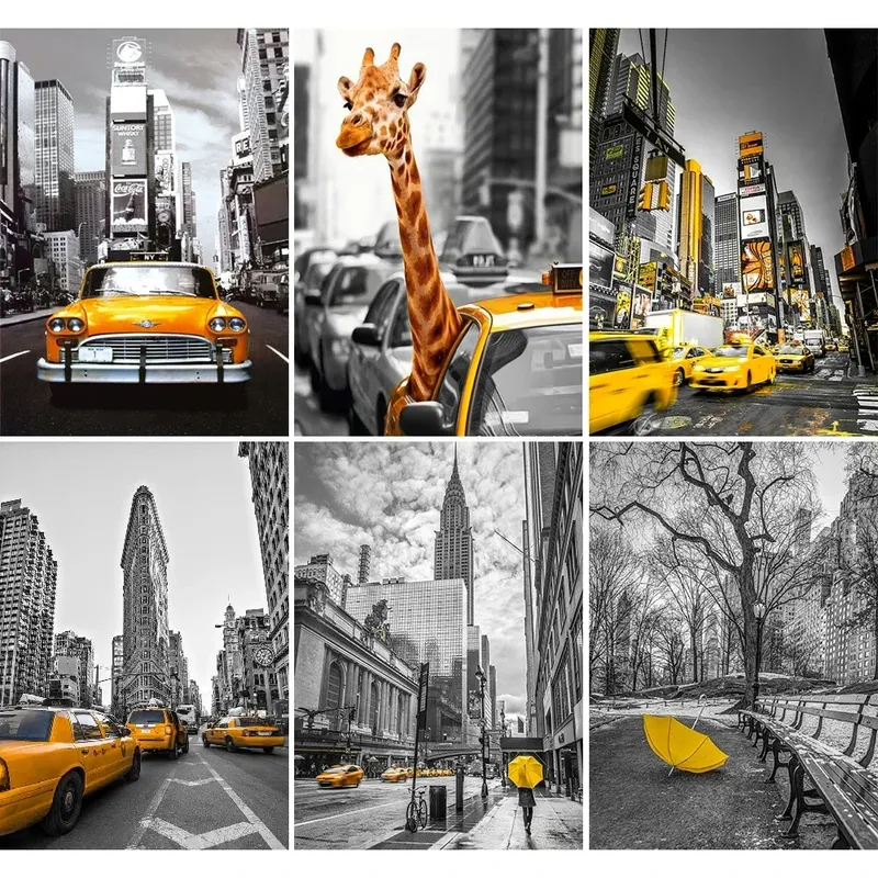 Peinture diamant voitures New York 15 à 60 cm