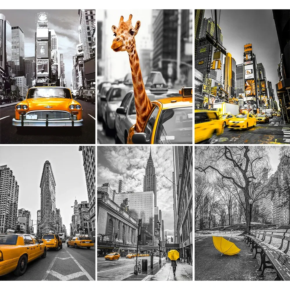 Peinture diamant voitures New York 15 à 60 cm