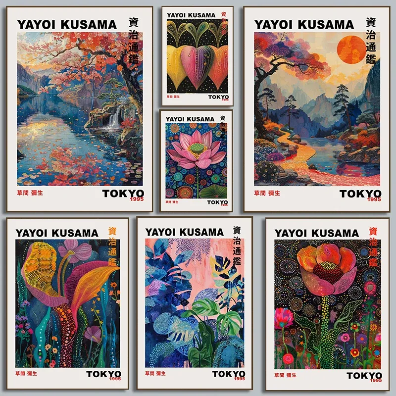 Peinture diamant Yayoi Kusama 20x25 à 50x70 cm