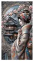 Peinture diamantée kimono japonais 20x40 à 30x60 cm – Couleur HB0087