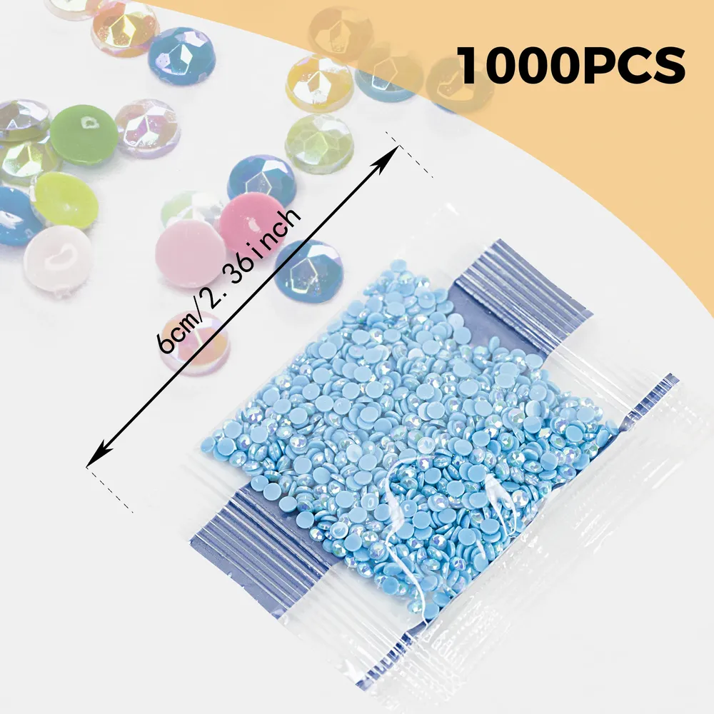 Perles diamant résine 60 couleurs