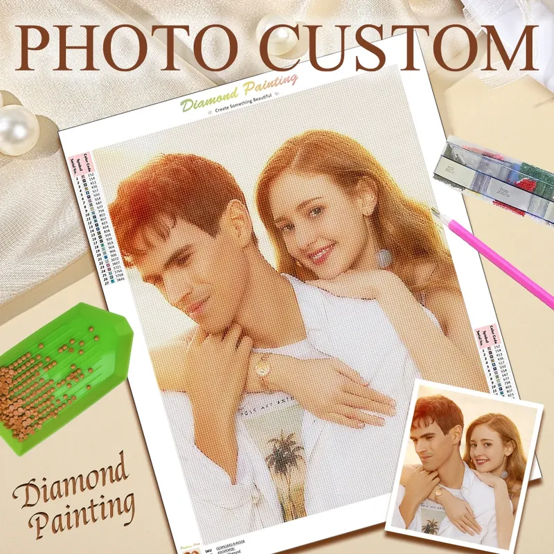 Photo personnalisée peinture diamant 20 à 30 cm