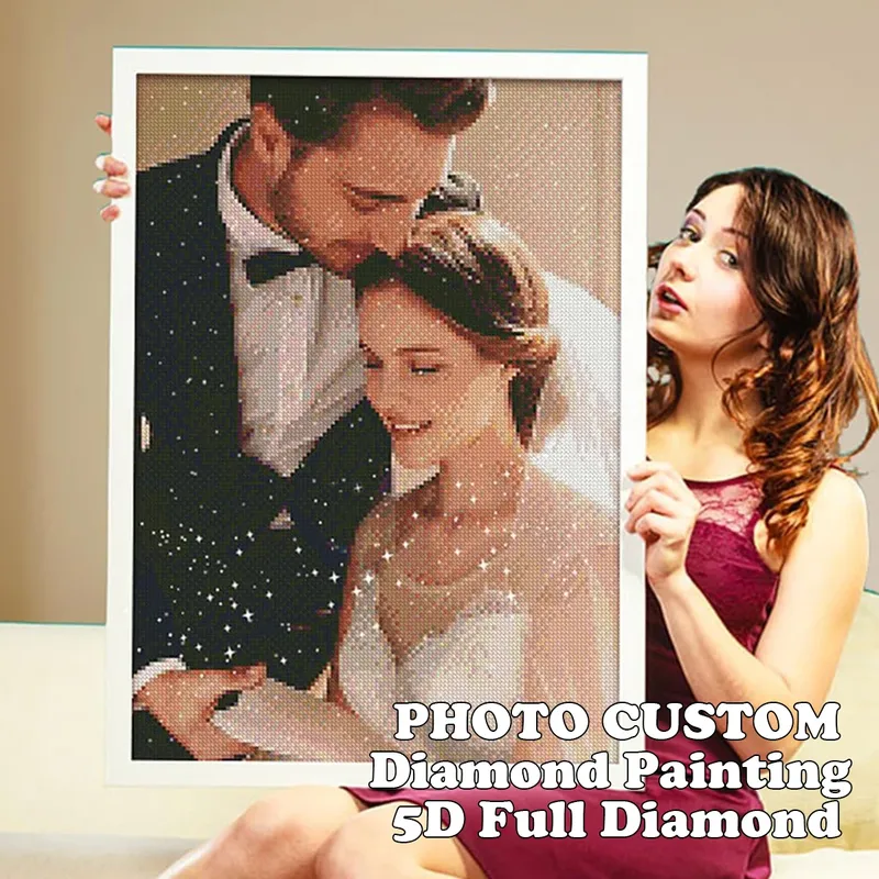 Photo personnalisée peinture diamant 20 à 40 cm