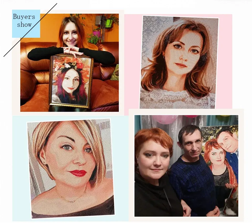 Photo personnalisée peinture diamant 20 à 50 cm