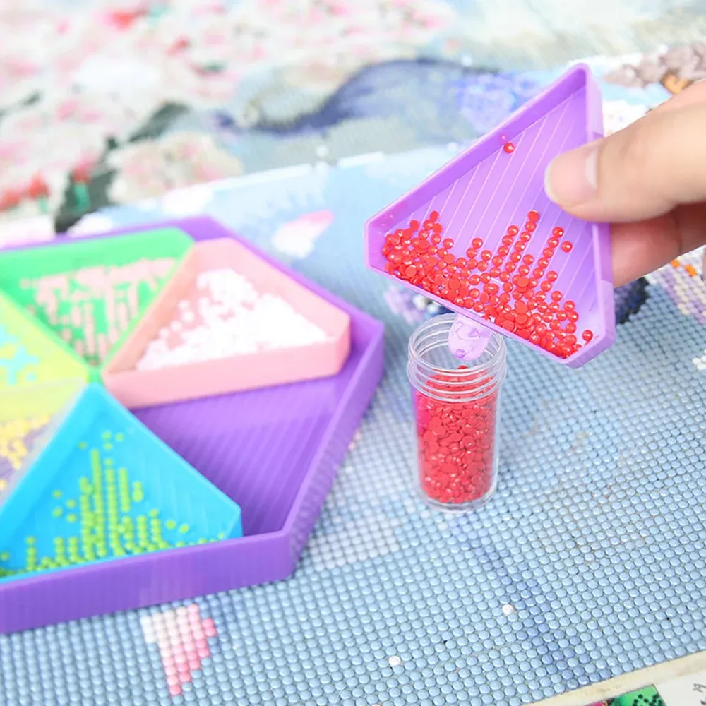 Plateaux de rangement pour peinture diamant 6 fentes