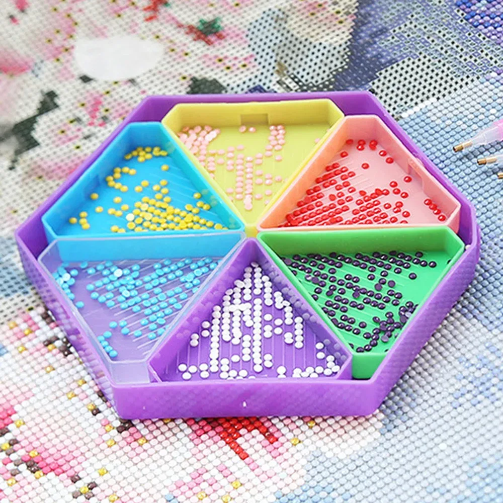Plateaux de rangement pour peinture diamant 6 fentes