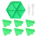Plateaux de rangement pour peinture diamant 6 fentes – Couleur LJ-Green