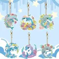 Porte-clés peinture diamant lot de 6 animaux – Couleur YSQ007