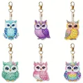 Porte-clés peinture diamant lot de 6 animaux – Couleur YSQ044