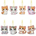 Porte-clés peinture diamant lot de 6 animaux – Couleur YSQ047